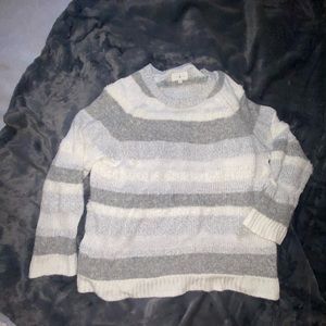 Grey striped sweater